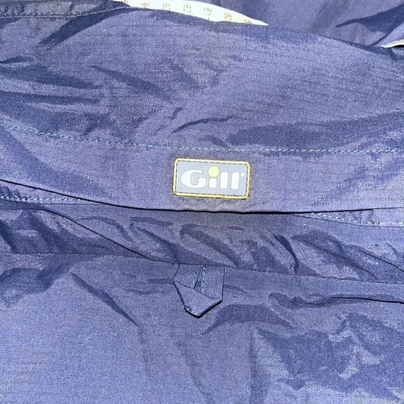 Gill Hooded Blue Lined boating sailboat sailing yacht racing waterproof jacket - Picture 6 of 8
